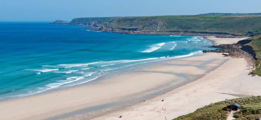 Sennen Beach Surfing in Cornwall