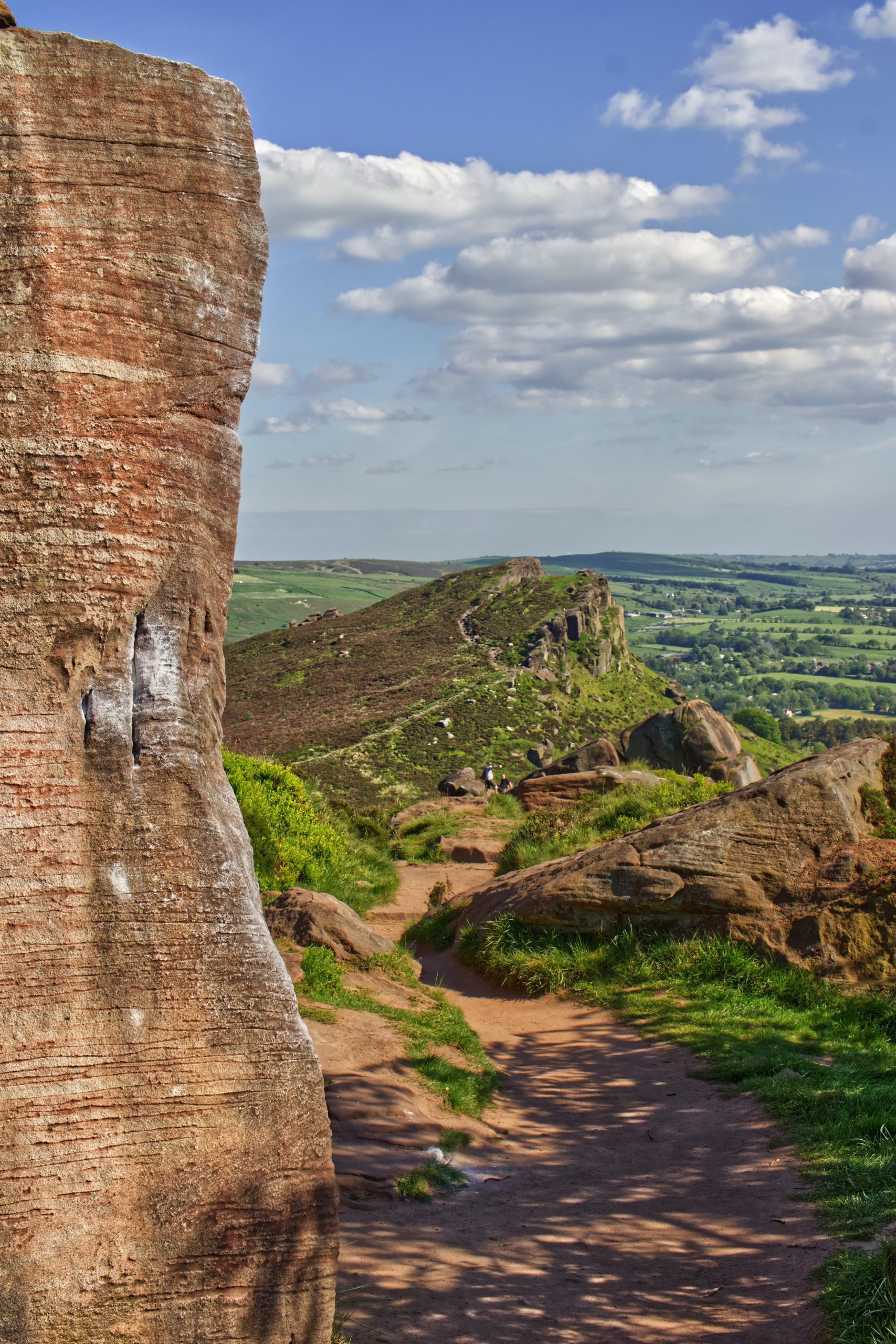 View of the roaches rocks in the peak district