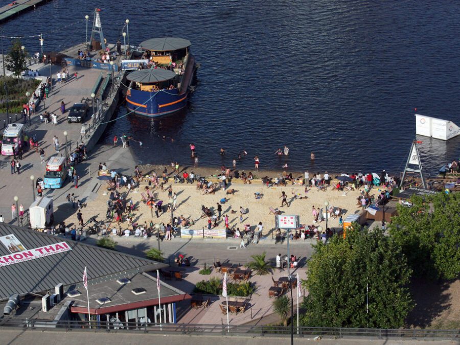 Open Water Swimming at the Royal Docks, London